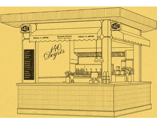 Illustration du kiosque 140° Bruxelles